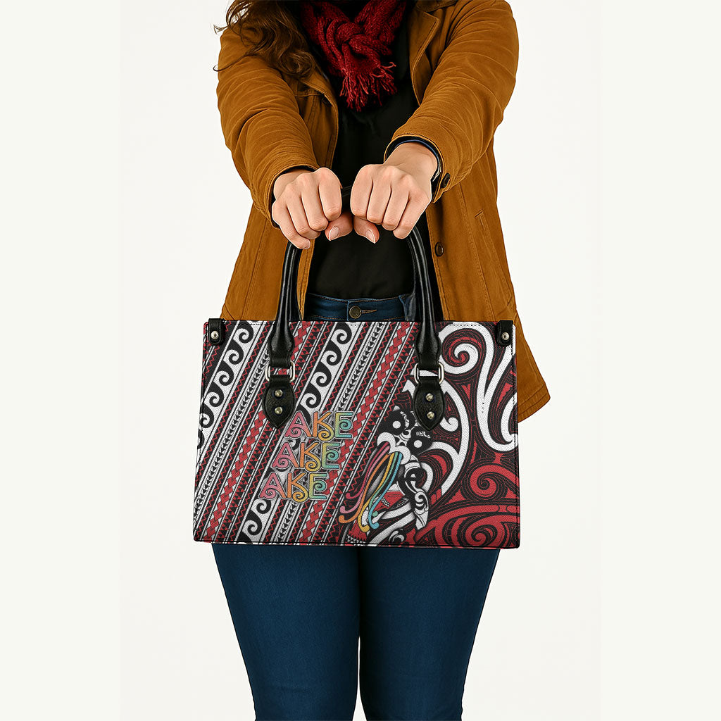 Maori Language Week Leather Bag Ake Ake Ake Tribal Patterns