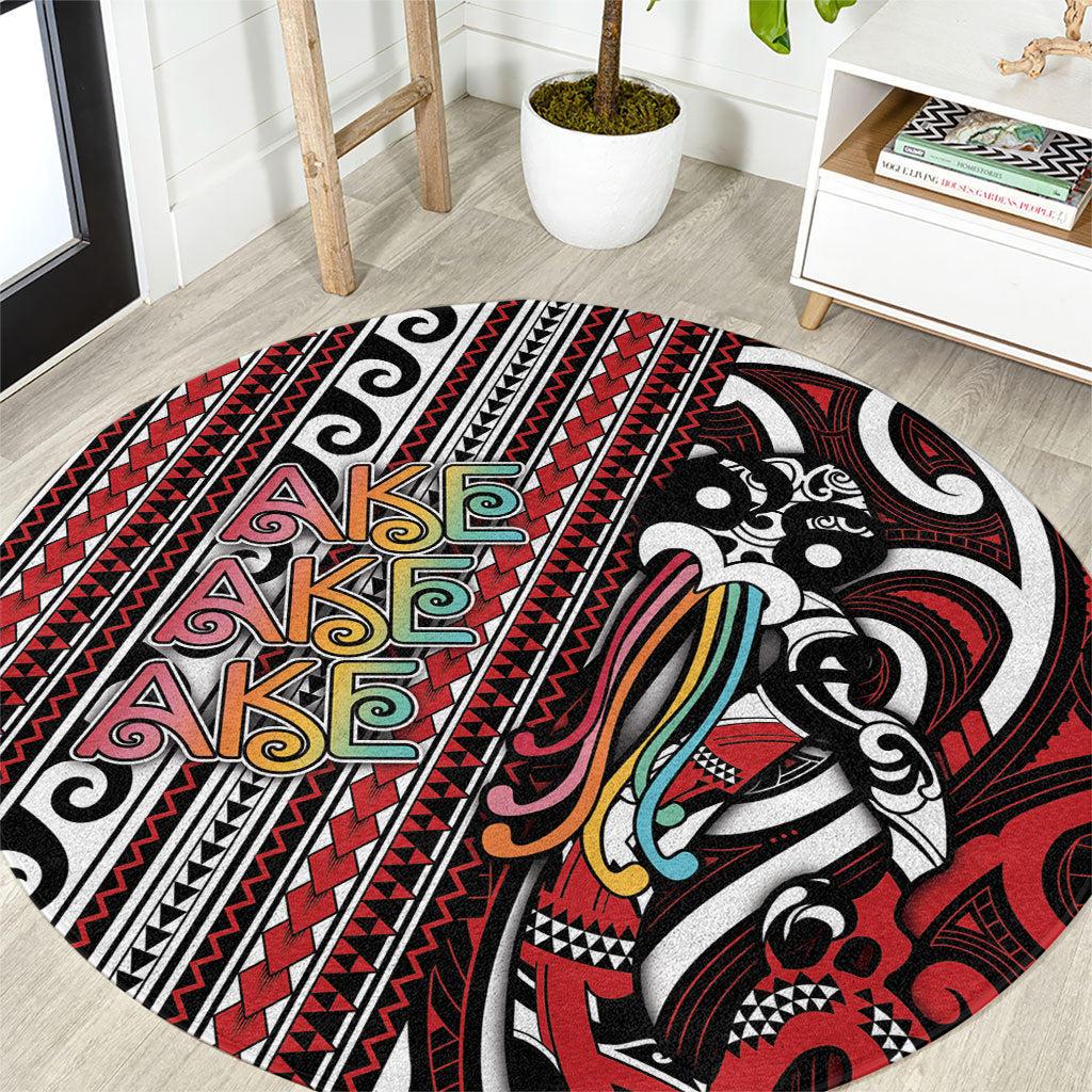 Maori Language Week Round Carpet Ake Ake Ake Tribal Patterns