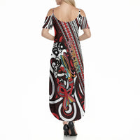 Personalised Maori Language Week Summer Maxi Dress Ake Ake Ake Tribal Patterns