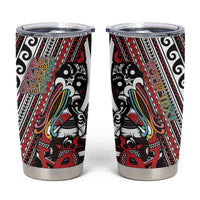 Personalised Maori Language Week Tumbler Cup Ake Ake Ake Tribal Patterns