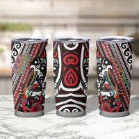 Personalised Maori Language Week Tumbler Cup Ake Ake Ake Tribal Patterns