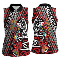 Personalised Maori Language Week Women Sleeveless Polo Shirt Ake Ake Ake Tribal Patterns