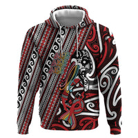 Personalised Maori Language Week Zip Hoodie Ake Ake Ake Tribal Patterns