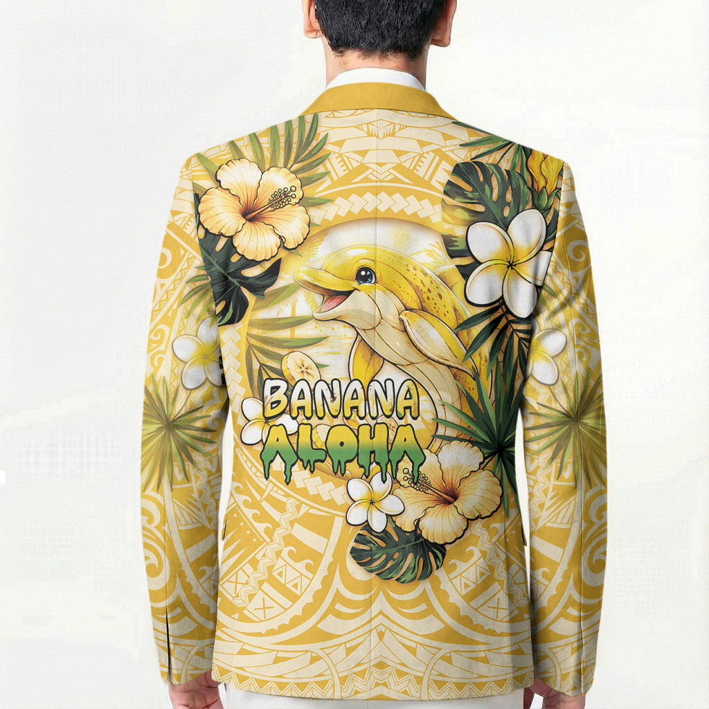 Hawaii Banana Dolphin Blazer Cute Cosplay Naiʻa Fish Tribal Patterns DT05 - Polynesian Pride