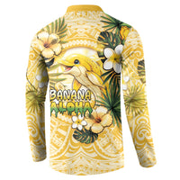 Hawaii Banana Dolphin Button Sweatshirt Cute Cosplay Naiʻa Fish Tribal Patterns DT05 - Polynesian Pride