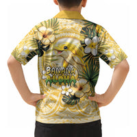 Hawaii Banana Dolphin Kid Hawaiian Shirt Cute Cosplay Naiʻa Fish Tribal Patterns DT05 - Polynesian Pride