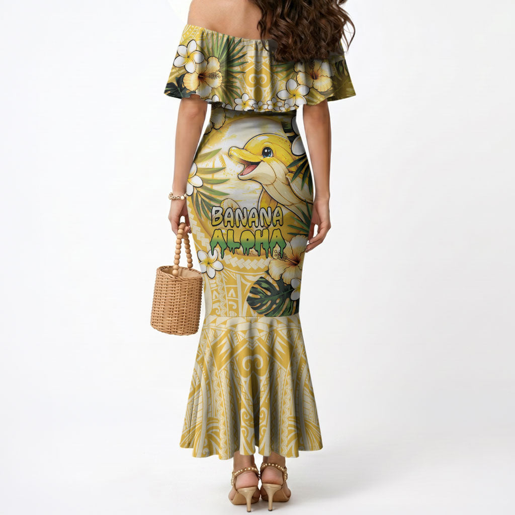 Hawaii Banana Dolphin Mermaid Dress Cute Cosplay Naiʻa Fish Tribal Patterns DT05 - Polynesian Pride