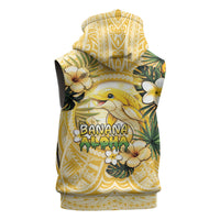Hawaii Banana Dolphin Sleeveless Zip Hoodie Cute Cosplay Naiʻa Fish Tribal Patterns DT05 - Polynesian Pride