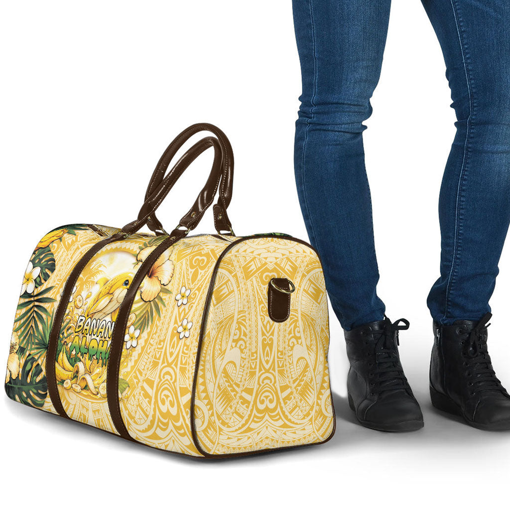 Hawaii Banana Dolphin Travel Bag Cute Cosplay Naiʻa Fish Tribal Patterns DT05 - Polynesian Pride