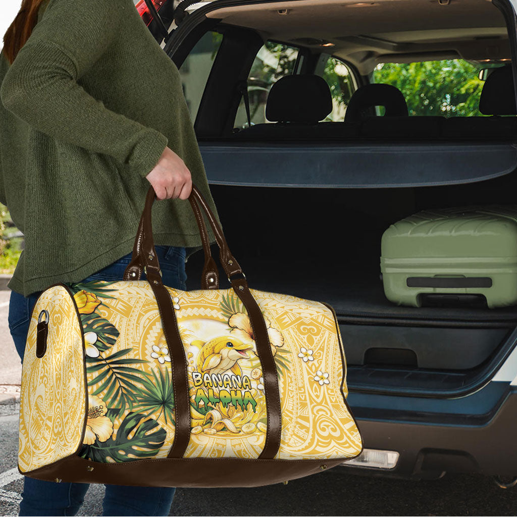 Hawaii Banana Dolphin Travel Bag Cute Cosplay Naiʻa Fish Tribal Patterns DT05 - Polynesian Pride