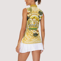 Hawaii Banana Dolphin Women Sleeveless Polo Shirt Cute Cosplay Naiʻa Fish Tribal Patterns DT05 - Polynesian Pride