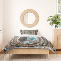 3D Illusion Surfing Skeleton Halloween Bedding Set Surfboard Bones Ocean Wave Stone Well DT05 - Polynesian Pride