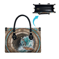 3D Illusion Surfing Skeleton Halloween Leather Bag Surfboard Bones Ocean Wave Stone Well DT05 - Polynesian Pride