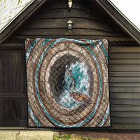 3D Illusion Surfing Skeleton Halloween Quilt Surfboard Bones Ocean Wave Stone Well DT05 - Polynesian Pride