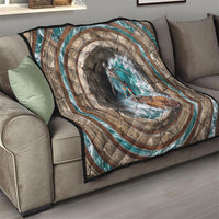 3D Illusion Surfing Skeleton Halloween Quilt Surfboard Bones Ocean Wave Stone Well DT05 - Polynesian Pride