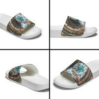3D Illusion Surfing Skeleton Halloween Slide Sandals Surfboard Bones Ocean Wave Stone Well DT05 - Polynesian Pride