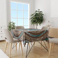 3D Illusion Surfing Skeleton Halloween Tablecloth Surfboard Bones Ocean Wave Stone Well DT05 - Polynesian Pride