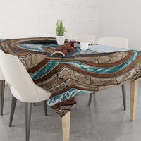 3D Illusion Surfing Skeleton Halloween Tablecloth Surfboard Bones Ocean Wave Stone Well DT05 - Polynesian Pride