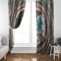 3D Illusion Surfing Skeleton Halloween Window Curtain Surfboard Bones Ocean Wave Stone Well DT05 - Polynesian Pride