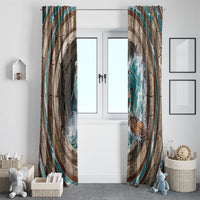 3D Illusion Surfing Skeleton Halloween Window Curtain Surfboard Bones Ocean Wave Stone Well DT05 - Polynesian Pride