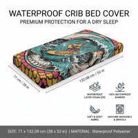 3D Illusion Surfing Skull Aloha Halloween Baby Bed Cover Tropical Guitarist Bones Wave DT05 - Polynesian Pride
