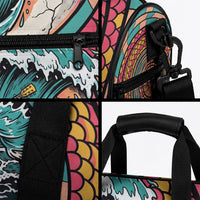 3D Illusion Surfing Skull Aloha Halloween Duffle Bag Tropical Guitarist Bones Wave DT05 - Polynesian Pride