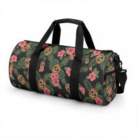 Tropical Calavera Hawaiian Duffle Bag Sugar Skull Pineapple Hibiscus Floral DT05 - Polynesian Pride