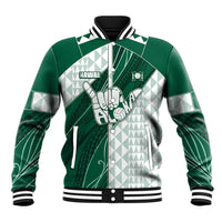 Custom Hawaii Volleyball Baseball Jacket Shaka Aloha Hand