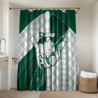 Hawaii Volleyball Bathroom Set Shaka Aloha Hand DT05 Shower Curtain Only Green - Polynesian Pride