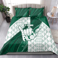 Hawaii Volleyball Bedding Set Shaka Aloha Hand