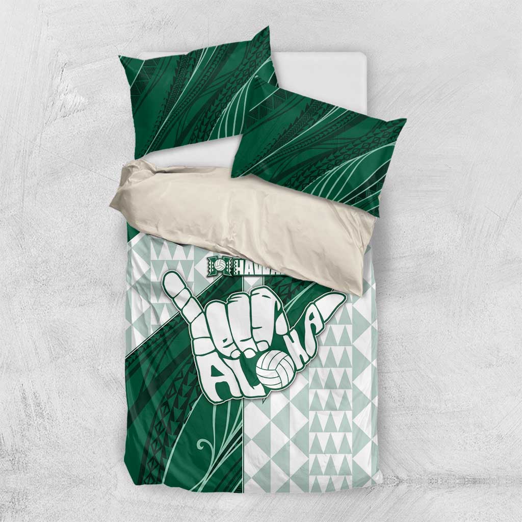 Hawaii Volleyball Bedding Set Shaka Aloha Hand