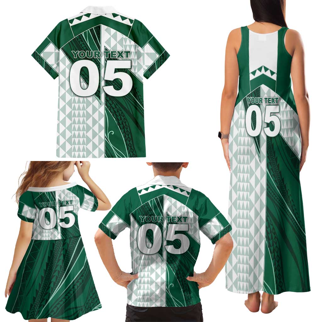 Custom Hawaii Volleyball Family Matching Tank Maxi Dress and Hawaiian Shirt Shaka Aloha Hand DT05 - Polynesian Pride