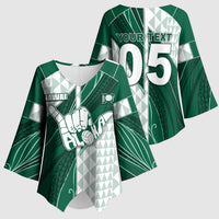 Custom Hawaii Volleyball Kimono Sleeve Blouse Shaka Aloha Hand