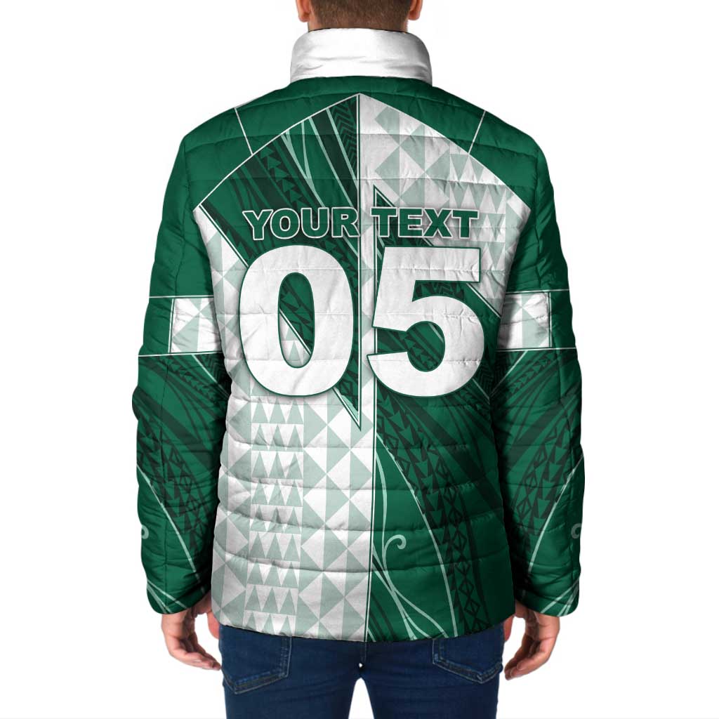 Custom Hawaii Volleyball Padded Jacket Shaka Aloha Hand