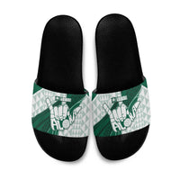 Hawaii Volleyball Slide Sandals Shaka Aloha Hand
