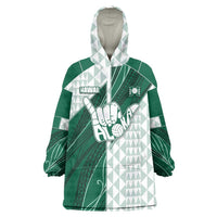Custom Hawaii Volleyball Wearable Blanket Hoodie Shaka Aloha Hand