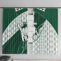 Hawaii Volleyball Window Curtain Shaka Aloha Hand