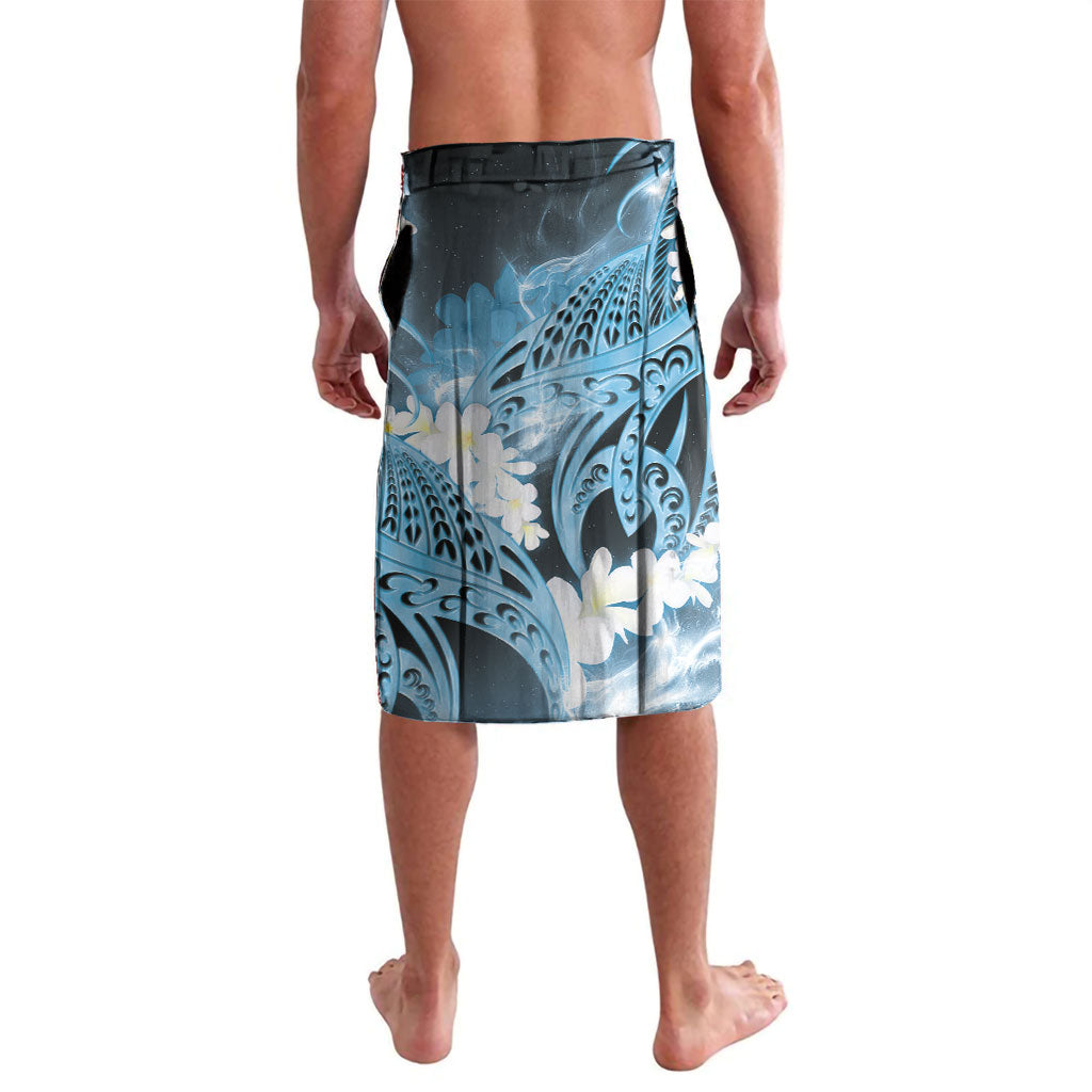 Piko Hawaiian Lavalava Blue Galaxy Spiral Plumeria Tribal Patterns