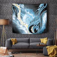 Piko Hawaiian Tapestry Blue Galaxy Spiral Plumeria Tribal Patterns
