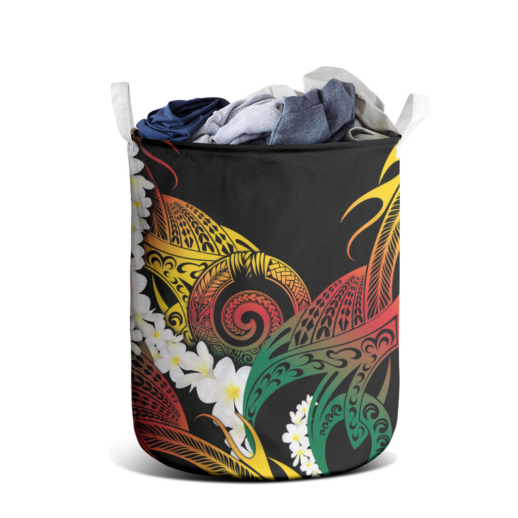 Piko Hawaiian Laundry Basket Gradient Spiral Plumeria Tribal Patterns