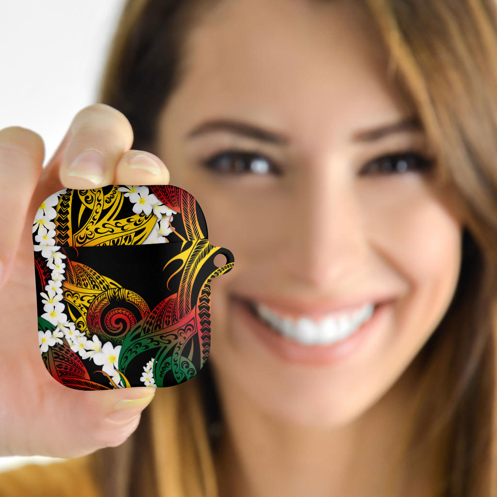 Piko Hawaiian AirPods Case Gradient Spiral Plumeria Tribal Patterns