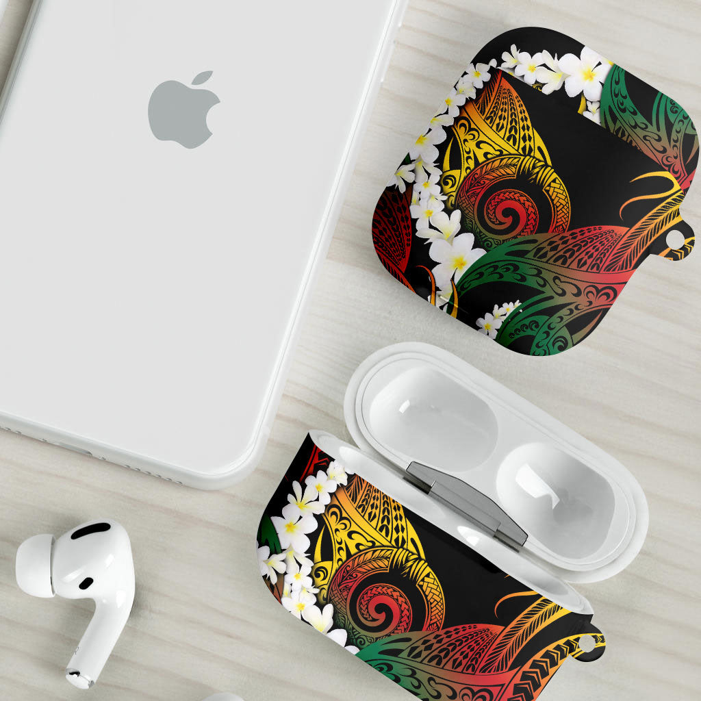 Piko Hawaiian AirPods Case Gradient Spiral Plumeria Tribal Patterns
