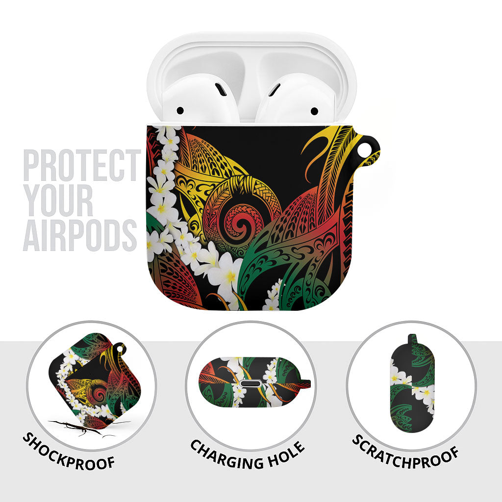 Piko Hawaiian AirPods Case Gradient Spiral Plumeria Tribal Patterns