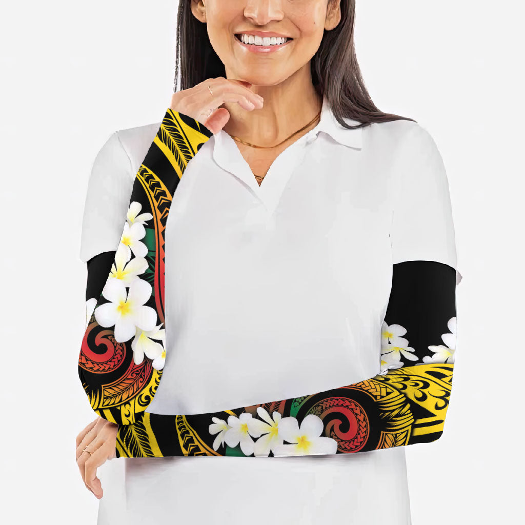 Piko Hawaiian Arm Sleeves Gradient Spiral Plumeria Tribal Patterns