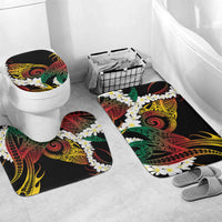 Piko Hawaiian Bathroom Set Gradient Spiral Plumeria Tribal Patterns