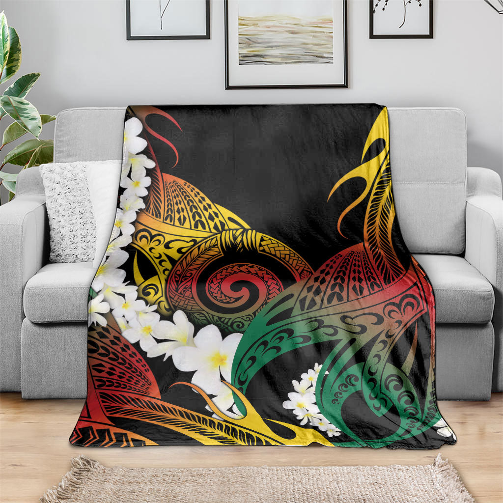 Piko Hawaiian Blanket Gradient Spiral Plumeria Tribal Patterns