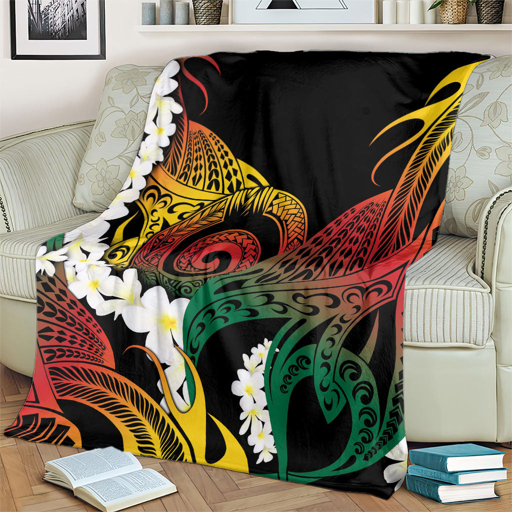 Piko Hawaiian Blanket Gradient Spiral Plumeria Tribal Patterns