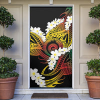 Piko Hawaiian Door Cover Gradient Spiral Plumeria Tribal Patterns