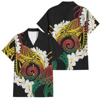 Piko Hawaiian Family Matching Mermaid Dress and Hawaiian Shirt Gradient Spiral Plumeria Tribal Patterns