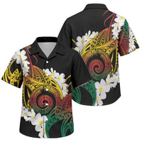 Piko Hawaiian Family Matching Mermaid Dress and Hawaiian Shirt Gradient Spiral Plumeria Tribal Patterns